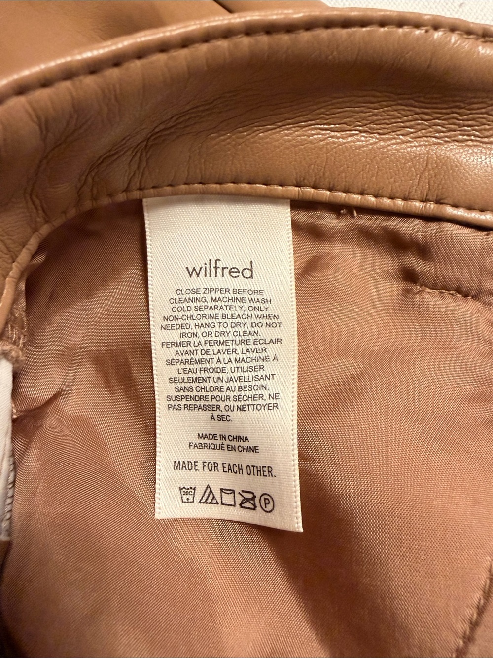 Wilfred Camel Wide-Leg Faux Leather Pants - Picture 7 of 10